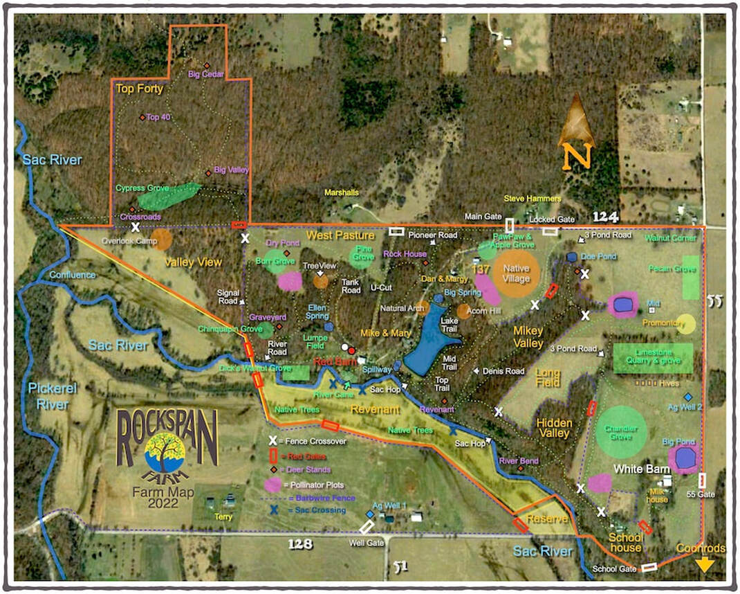 Map of Rockspan farm, sustainable tree farm, grow trees, ozarks tree farm